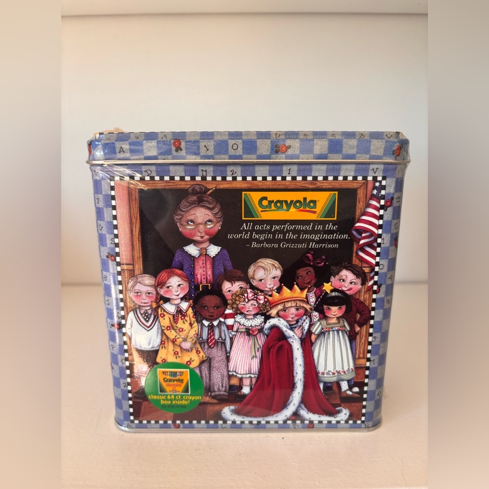 Vintage SEALED Crayola Crayons Tin
